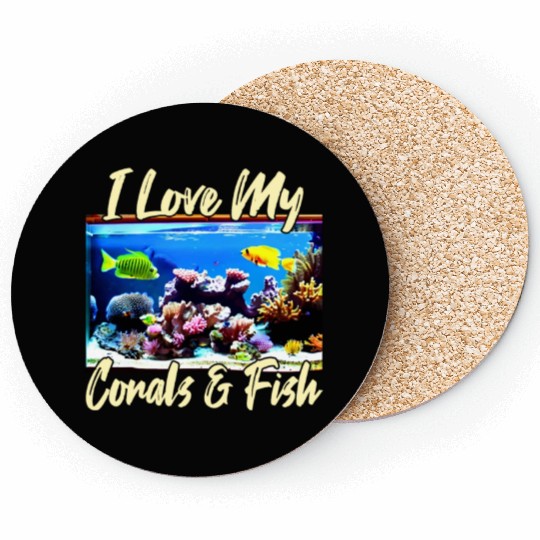 Saltwater aquarium coral fish Coasters
