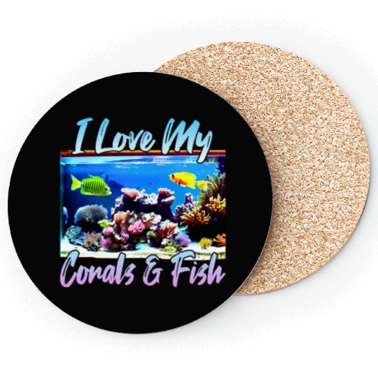 Saltwater aquarium coral fish Coasters