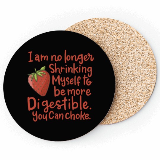 Gardening Strawberry Food Pun Coasters