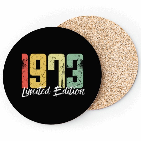 50 Years Vintage 1973 Retro 50th Birthday Coasters