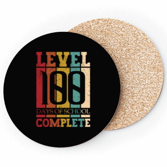 Level 100 Days Of School Complete Student Schooler Coasters