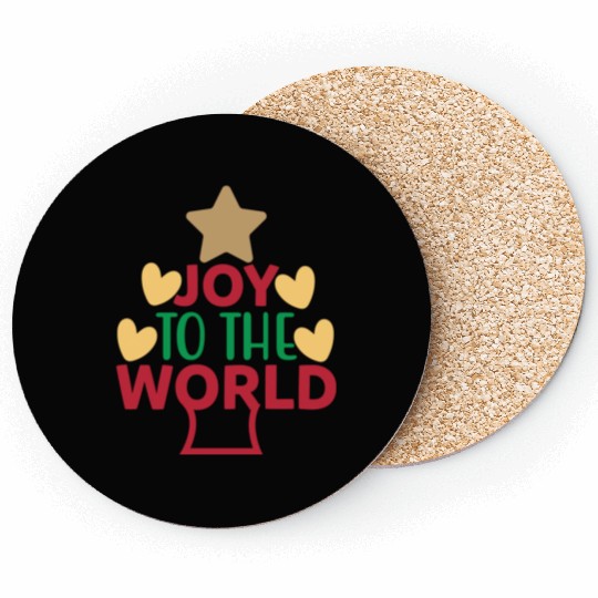 Joy-To-The-World Cristmas Coasters Design