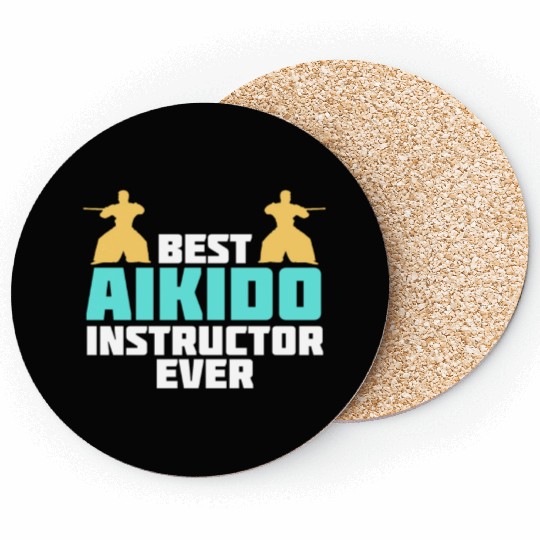Aikido Instructor Japan Taekwondo Karate Martial Coasters