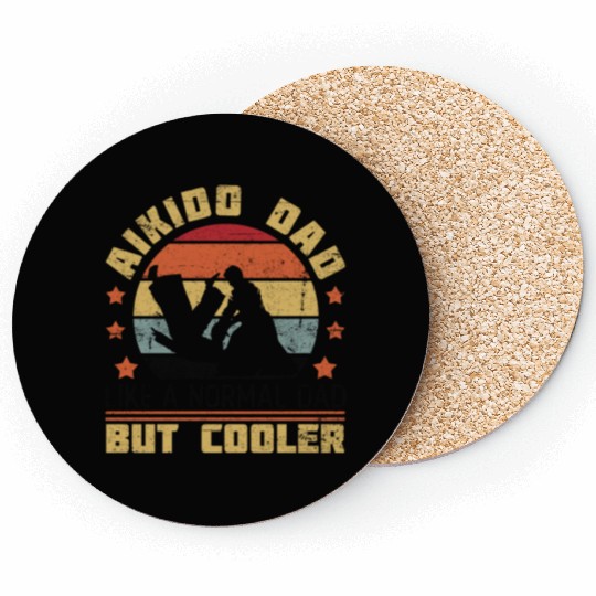 Aikido Dad Japan Taekwondo Karate Martial Arts Coasters