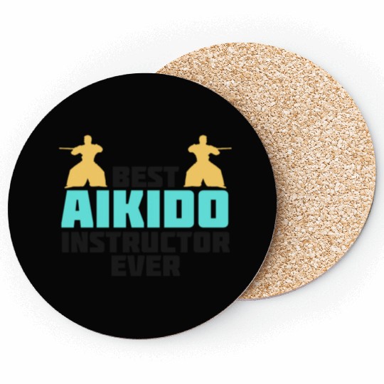 Aikido Instructor Japan Taekwondo Karate Martial Coasters