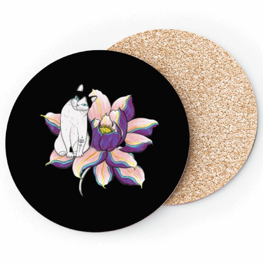 Lotus Cat Coasters