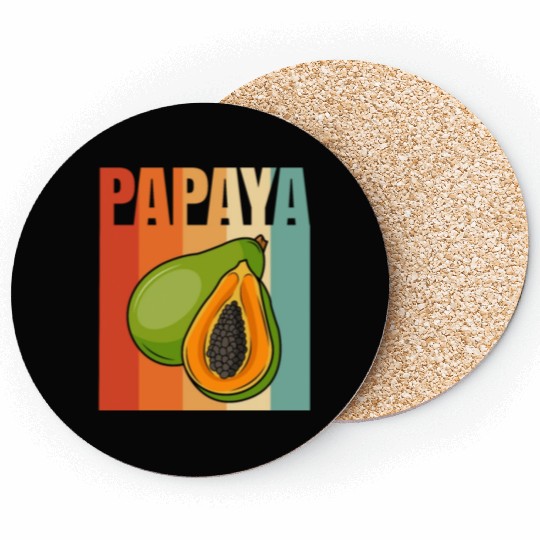Retro Papaya Coasters