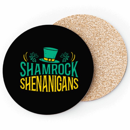 Shamrock Shenanigans St. Patricks Day Irish Pride Coasters