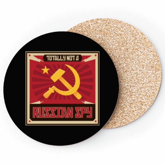 Funny Russian Spy USSR Soviet Union Russia Hammer Coasters
