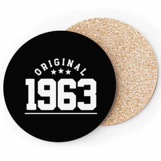60 Years Vintage 1963 Retro 60th Birthday Coasters