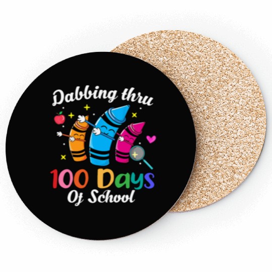 Dabbing 100 Days Of School Student Back To School Coasters