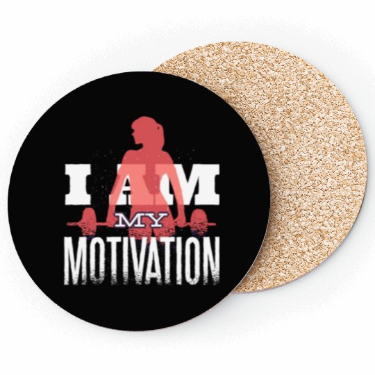 I Am My Fitness Motivation Gym Workout Affirmation Coasters