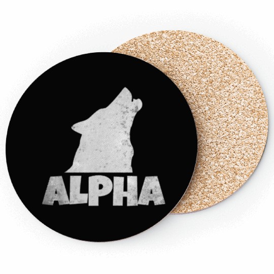 Alpha Wolf Pack Member Wildlife Coasters