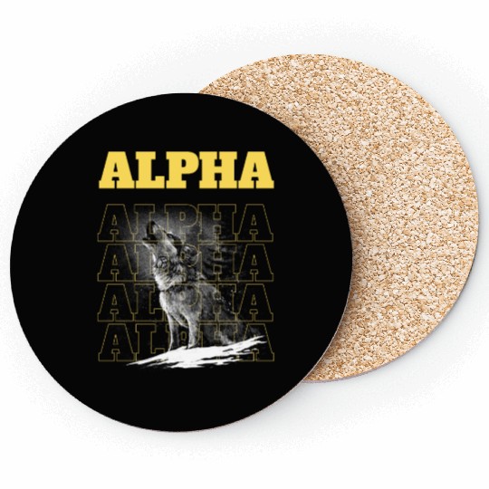 Alpha Howling at the Night Sky in the Snow Coasters