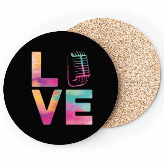 Karaoke Singer Microphone Vocalist Coasters