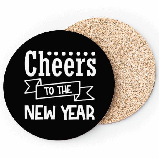 Cheers To The New Year 2023 NYE Party Glasses Coasters