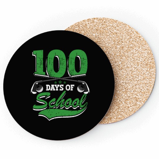 100 Days Of School Sports Golf Ball Athletic Coasters