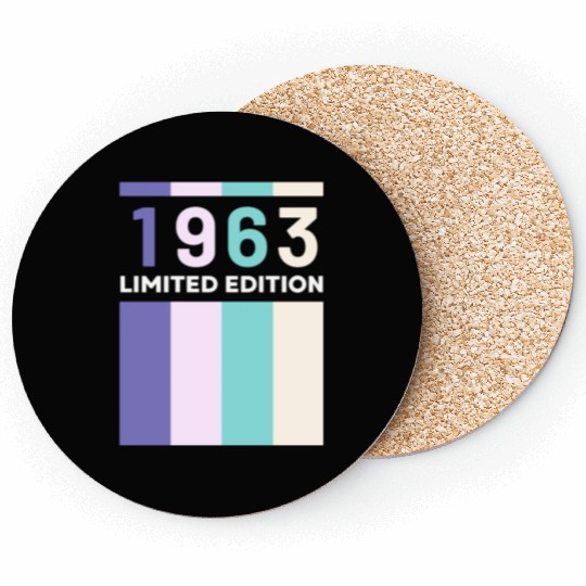 60 Years Vintage 1963 Retro 60th Birthday Coasters