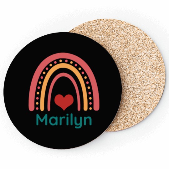 Marilyn Vintage Boho Rainbow Coasters