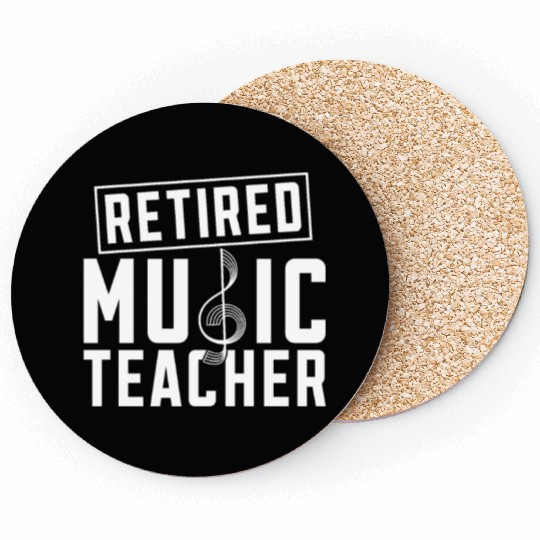 Music Teacher Clef Retired Music Teacher Coasters