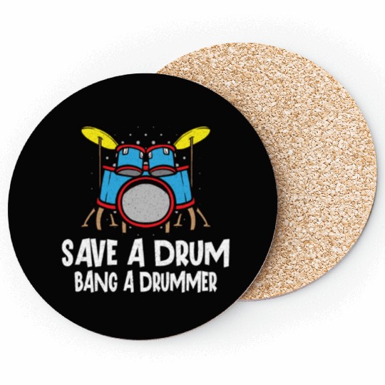 Drummer Drums Music Drum Set Drumming Coasters