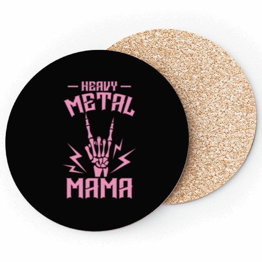 Heavy Metal Mom Music Band Genre Coasters
