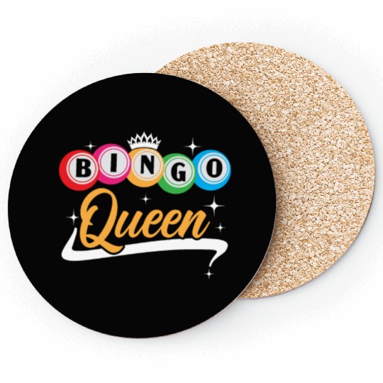 Bingo Queen Bingo Player Casino Gambling Lottery Coasters