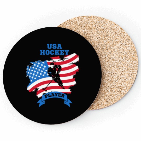 USA hockey player Coasters