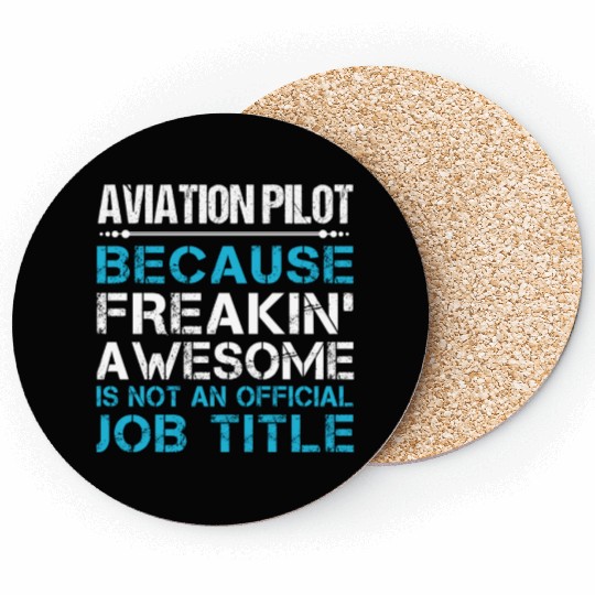 Aviation Pilot Coasters - Freaking Awesome Gift Ite