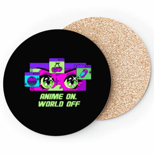 Anime On World Off Funny Japanese Humor Japan Anim Coasters