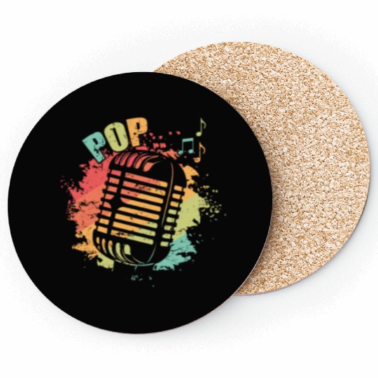 Microphone Pop Music R'n'B Singer Stars Coasters