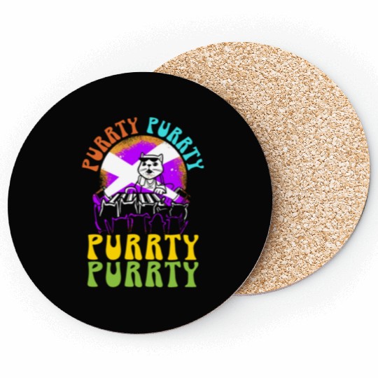 Purrty Piano Cat Musician Musical Pianist Music Coasters