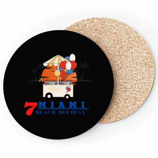 MIAMI BEACH HOLIDAY Coasters