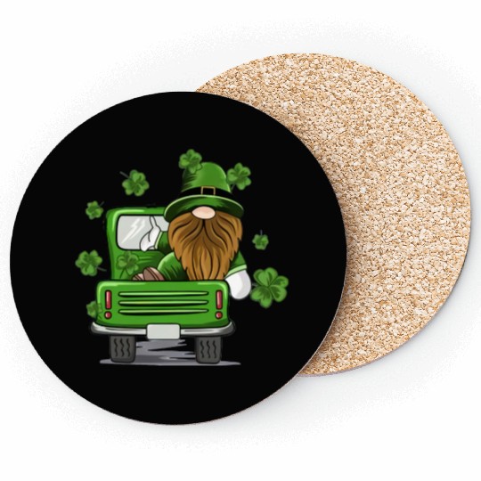 Principal Crew Gnomies Truck St Patrick Teacher Coasters