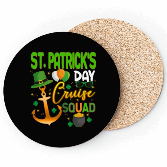 St Patrick's Day Cruise Squad Group Matching Coasters