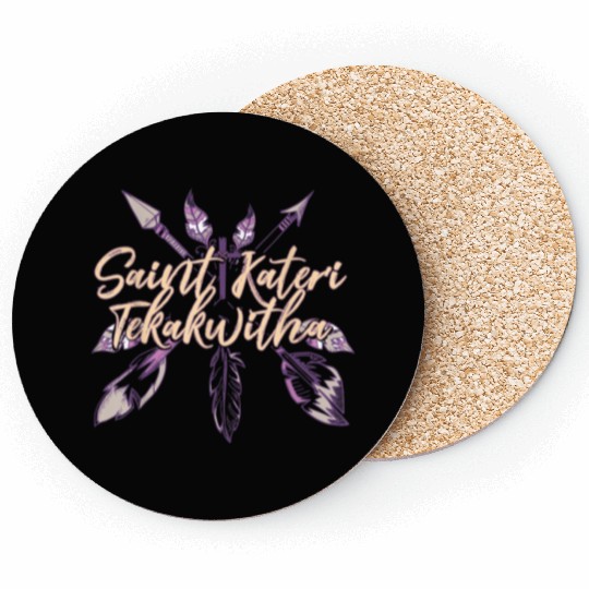St Kateri Tekakwitha Saint Catholic Lily of the Mo Coasters