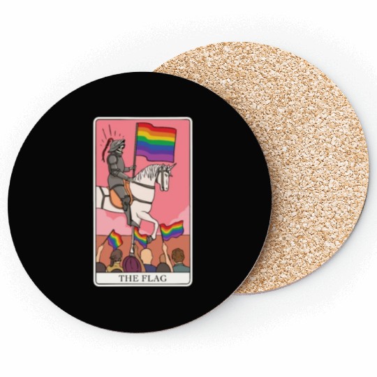 LGBTQ FLAG Tarot Card Finger for a Tarot Reader Coasters