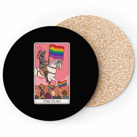 LGBTQ FLAG Tarot Card Finger for a Tarot Reader Coasters