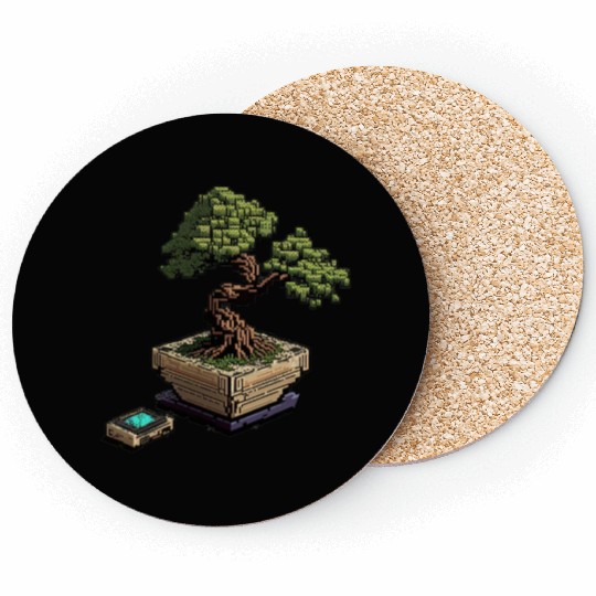 8 Bit Bonsai Tree Coasters