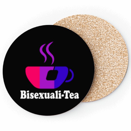 Bisexualitea Teacup Bi Pride Colors Bisexual Aesth Coasters