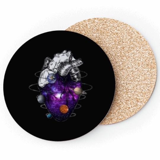 Heart galaxy space lover Coasters