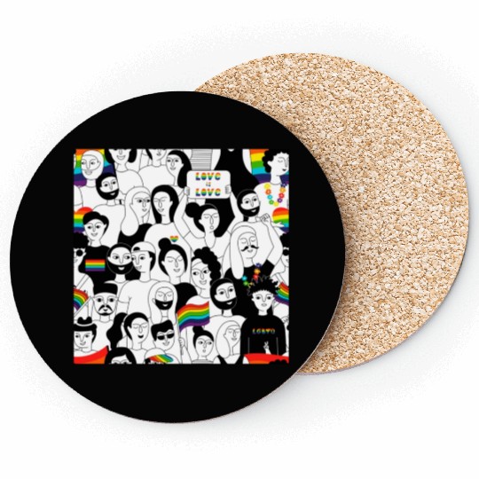 lesbian lgbtq pride valentine day 2023 valentines Coasters