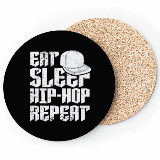 Eat Sleep Hip Hop Repeat Music Direction Rap Coasters