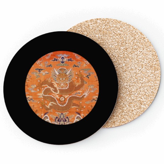 Chinese dragon fabric Coasters