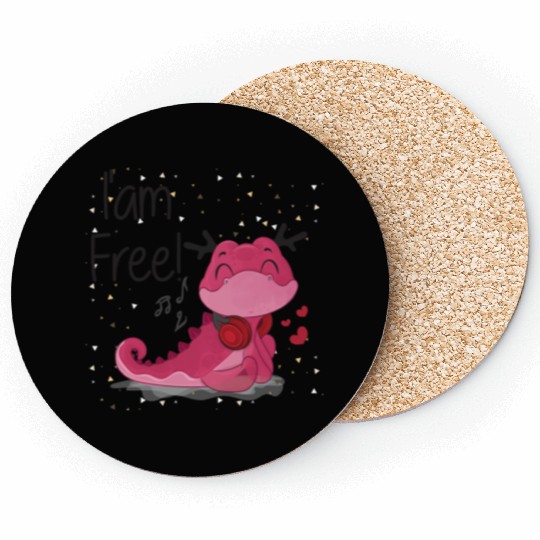 Love Axolotl Pink Valentine Day Salamander Lover. Coasters
