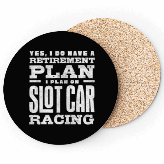 Slot Car Racing, Petrol Head, Car Lover Coasters