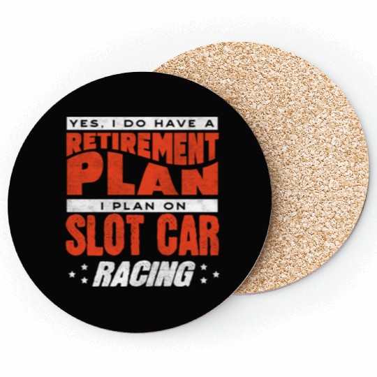 Slot Car Racing, Petrol Head, Car Lover Coasters
