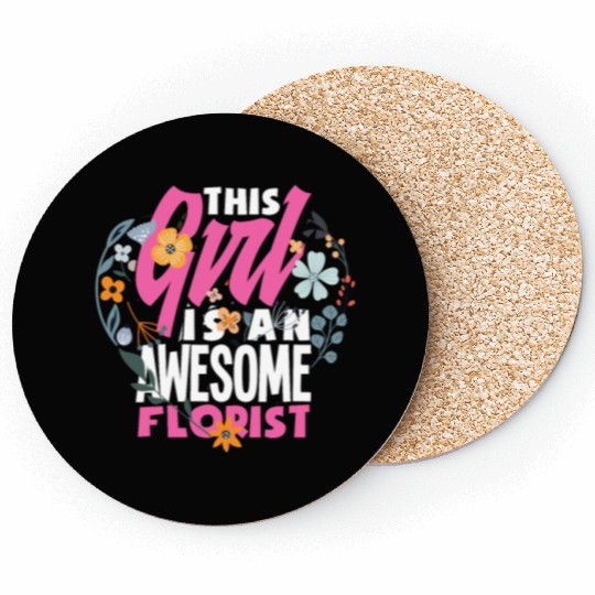 Florist Girl Women Gift Coasters