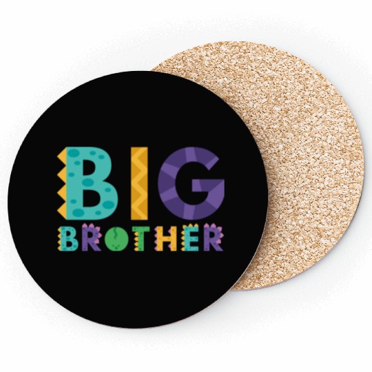 Big Brother Boy Dino Lover Coasters