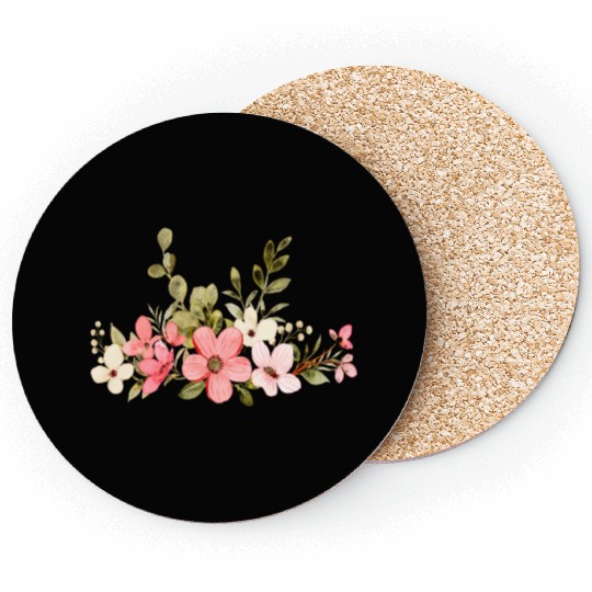 pink flower Coasters